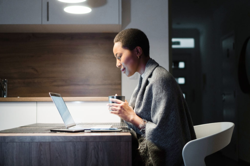 Woman on computer