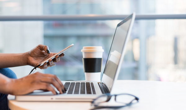 Woman on computer