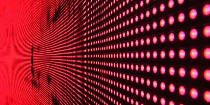 Red computer lights
