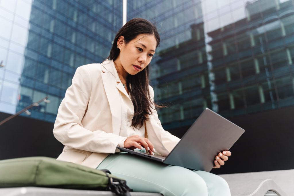 Businesswomen researching pay-per-call strategies